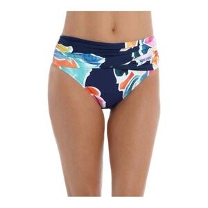 La Blanca Blue Petals Tummy Control Bikini Bottoms NWOT